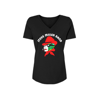 Joker 50th Anniversary Red Hat V-Neck Women's T-shirt