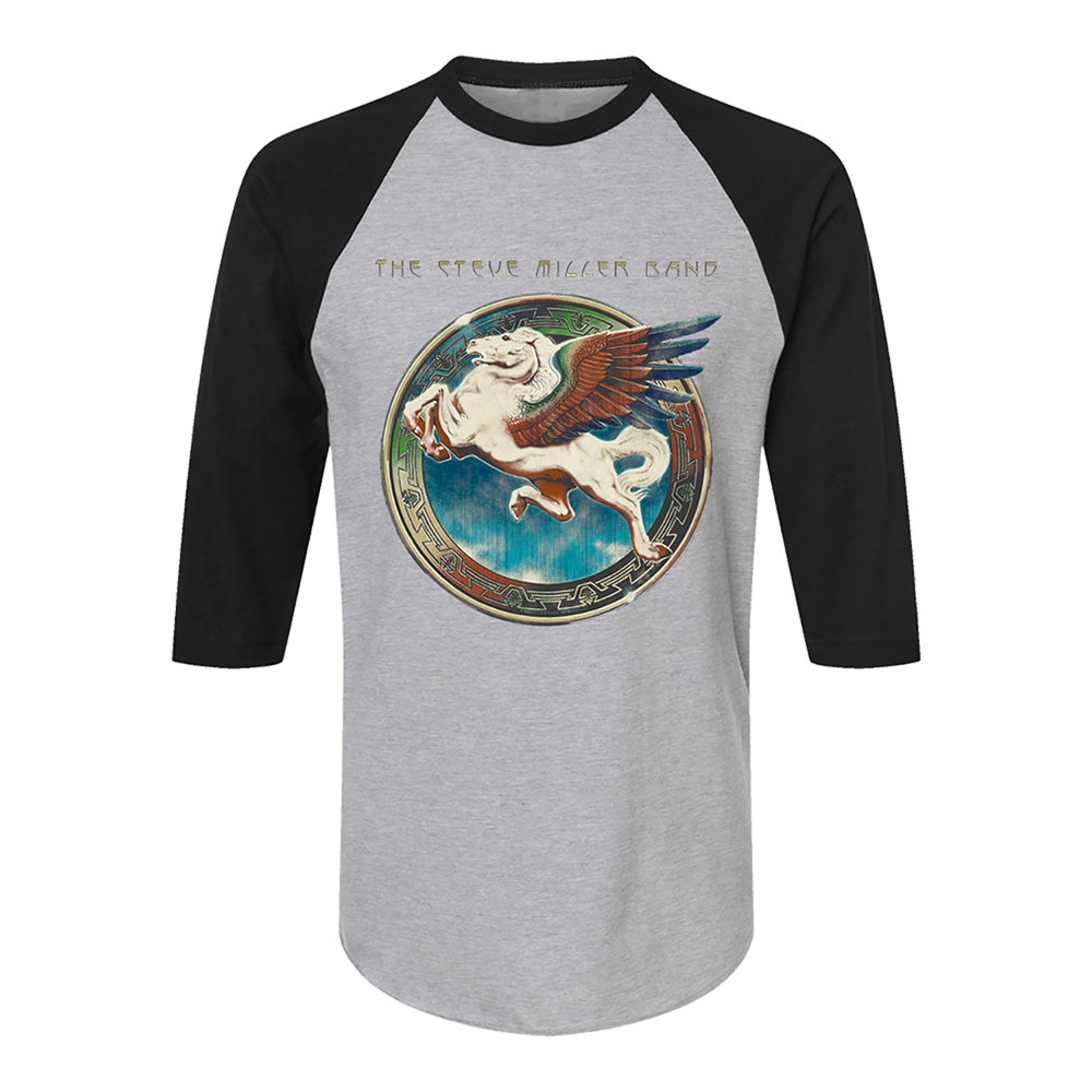 Heather Gray Raglan Book Of Dreams Pegasus Front